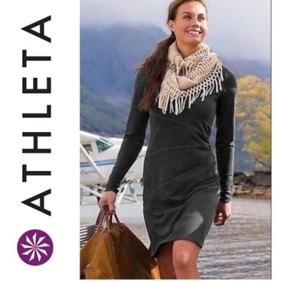 Athleta Dresses & Skirts - Athleta Sunburst Nectar Dress In Dark Grey - XXS